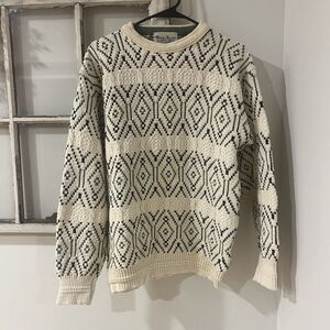 Vintage Steeple Chase Men's M 100% Cotton Abstract 90s Sweater‎